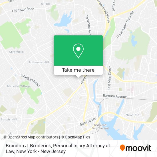 Mapa de Brandon J. Broderick, Personal Injury Attorney at Law