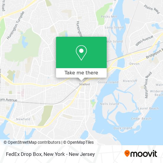 FedEx Drop Box map