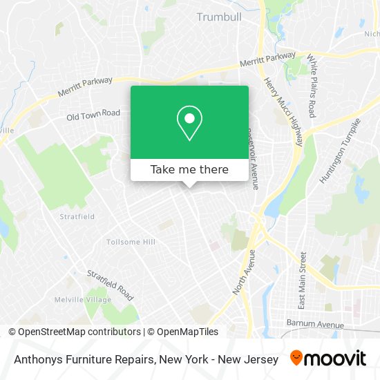 Anthonys Furniture Repairs map