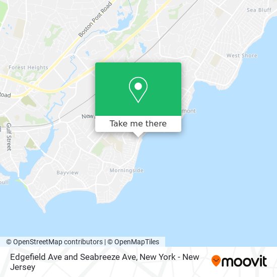 Edgefield Ave and Seabreeze Ave map