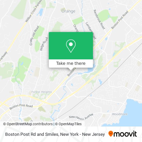 Boston Post Rd and Smiles map