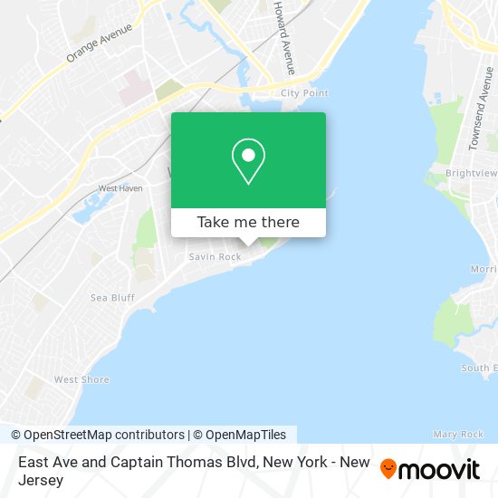 East Ave and Captain Thomas Blvd map