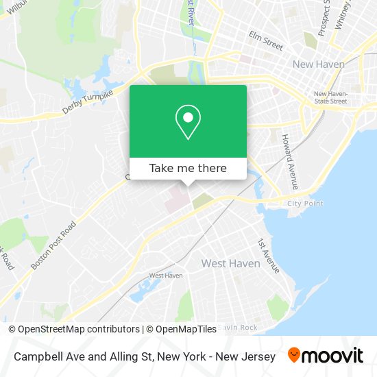 Campbell Ave and Alling St map