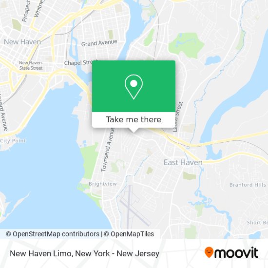 New Haven Limo map