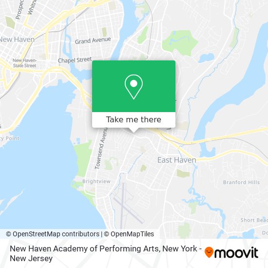 New Haven Academy of Performing Arts map