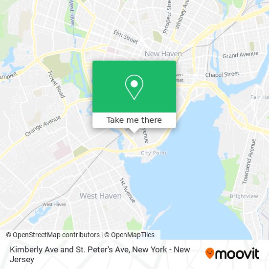 Kimberly Ave and St. Peter's Ave map