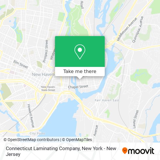 Mapa de Connecticut Laminating Company