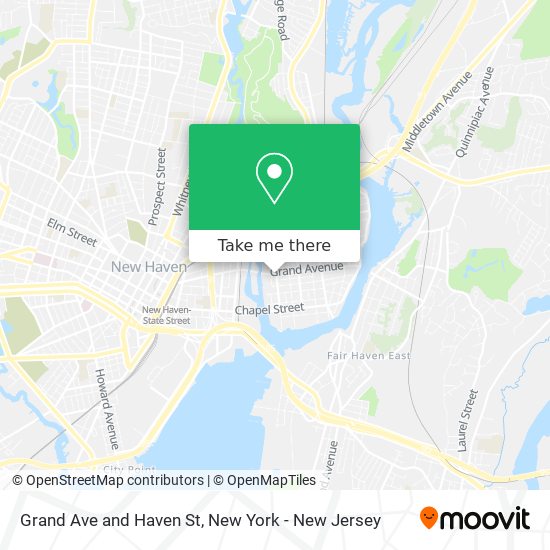 Grand Ave and Haven St map