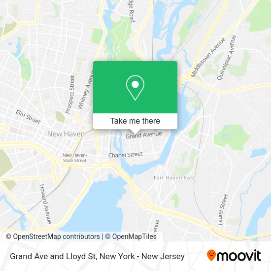 Grand Ave and Lloyd St map