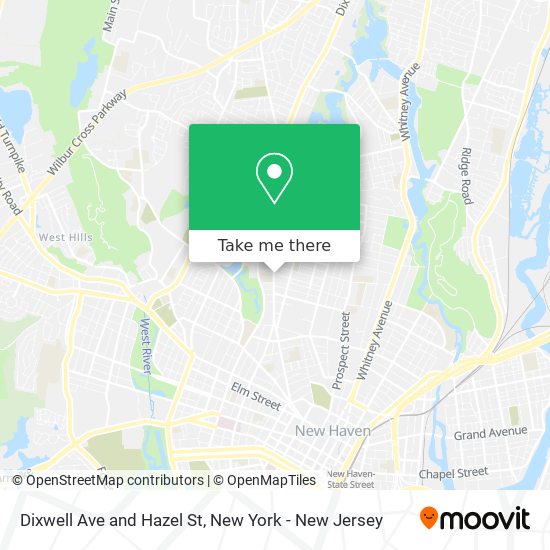 Dixwell Ave and Hazel St map
