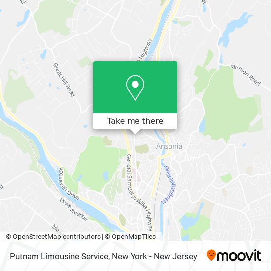 Mapa de Putnam Limousine Service