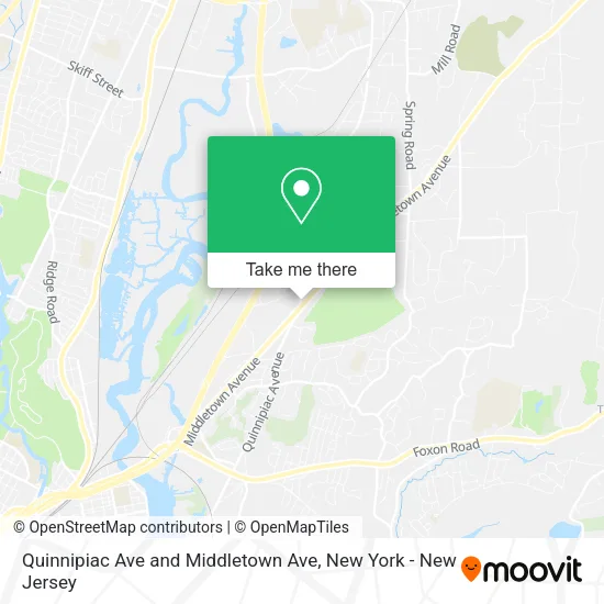 Quinnipiac Ave and Middletown Ave map