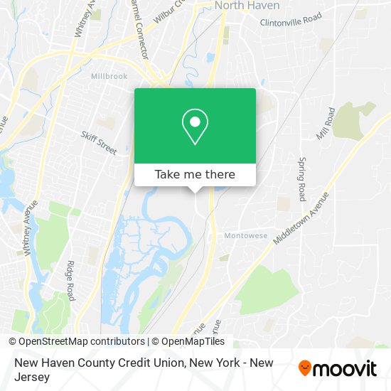 Mapa de New Haven County Credit Union
