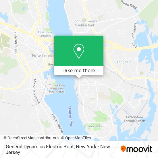 General Dynamics Electric Boat map