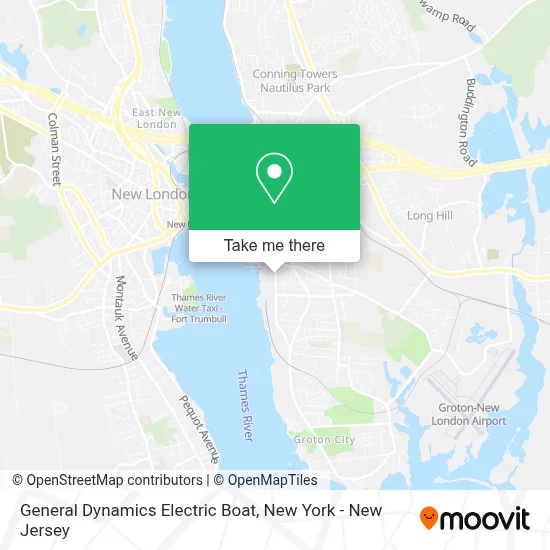 General Dynamics Electric Boat map