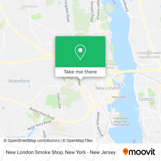 New London Smoke Shop map