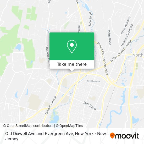 Old Dixwell Ave and Evergreen Ave map