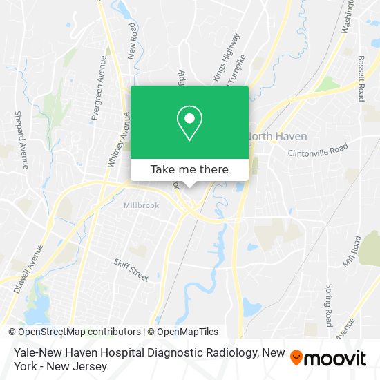 Yale-New Haven Hospital Diagnostic Radiology map