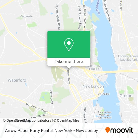 Arrow Paper Party Rental map