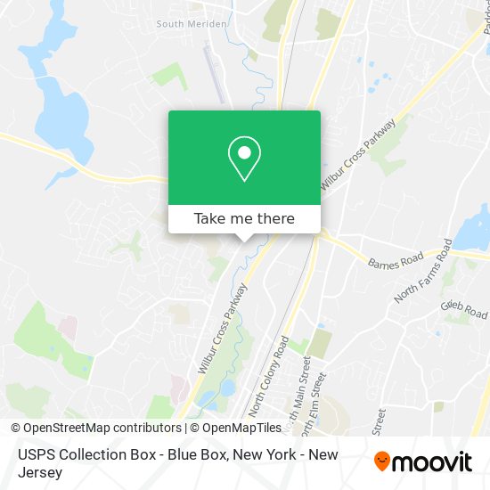 USPS Collection Box - Blue Box map