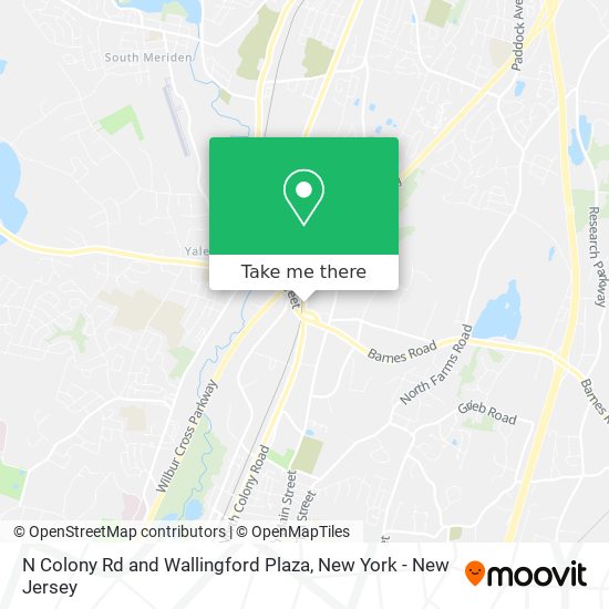 N Colony Rd and Wallingford Plaza map