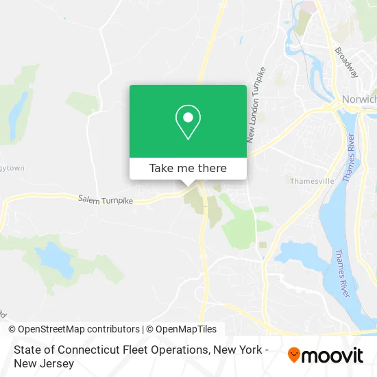 State of Connecticut Fleet Operations map