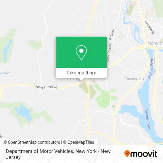 Department of Motor Vehicles map
