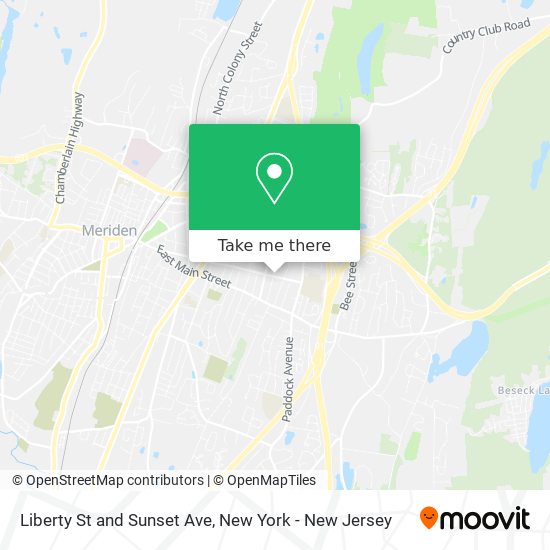 Mapa de Liberty St and Sunset Ave