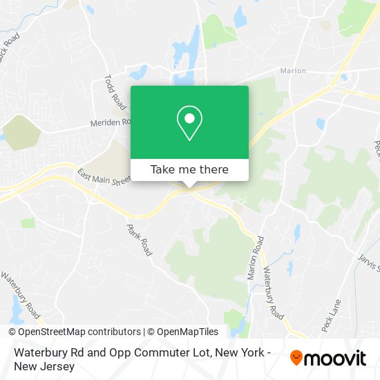 Waterbury Rd and Opp Commuter Lot map