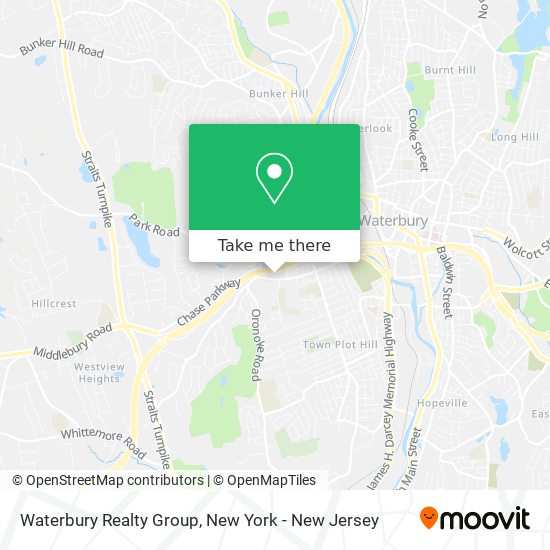 Mapa de Waterbury Realty Group
