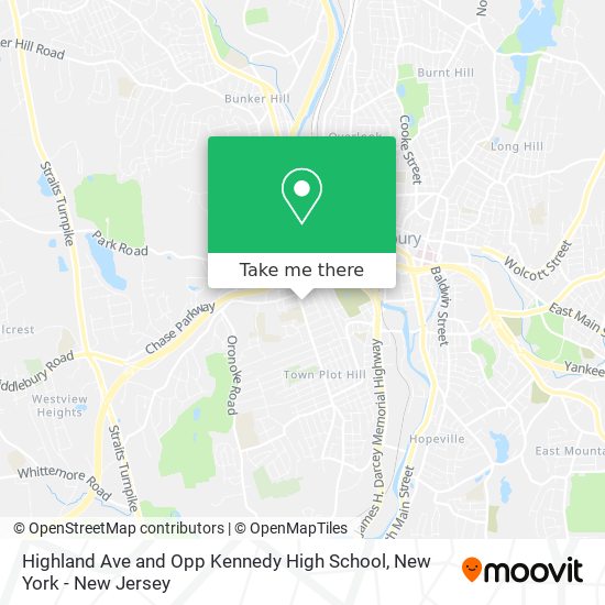 Highland Ave and Opp Kennedy High School map