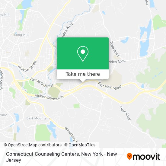 Connecticut Counseling Centers map