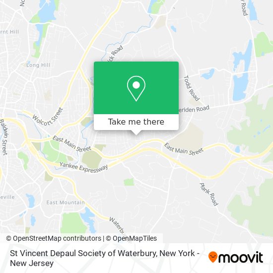 St Vincent Depaul Society of Waterbury map
