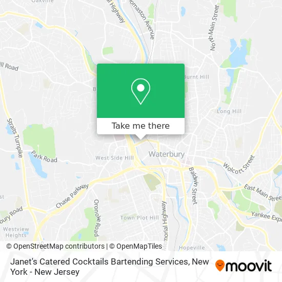Janet's Catered Cocktails Bartending Services map
