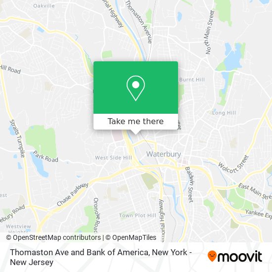 Thomaston Ave and Bank of America map