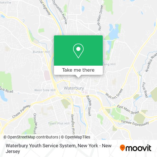 Waterbury Youth Service System map