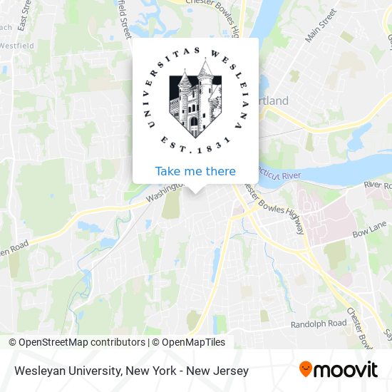 Mapa de Wesleyan University