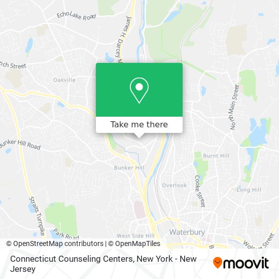 Connecticut Counseling Centers map