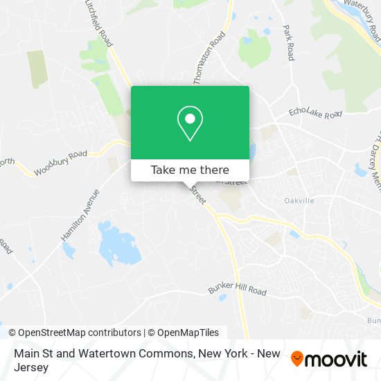 Main St and Watertown Commons map
