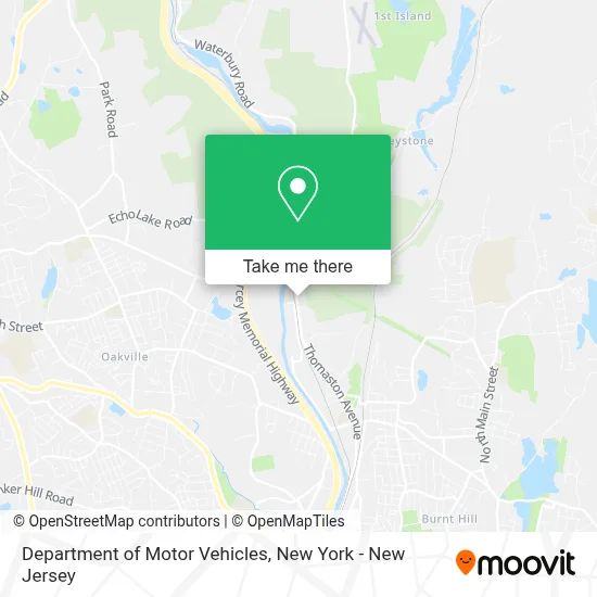 Department of Motor Vehicles map
