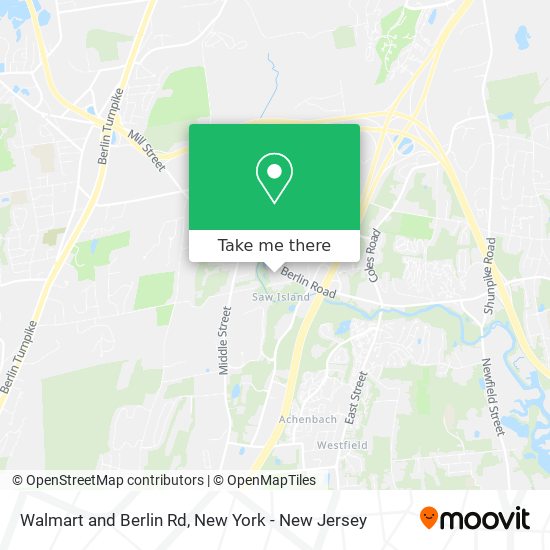 Walmart and Berlin Rd map