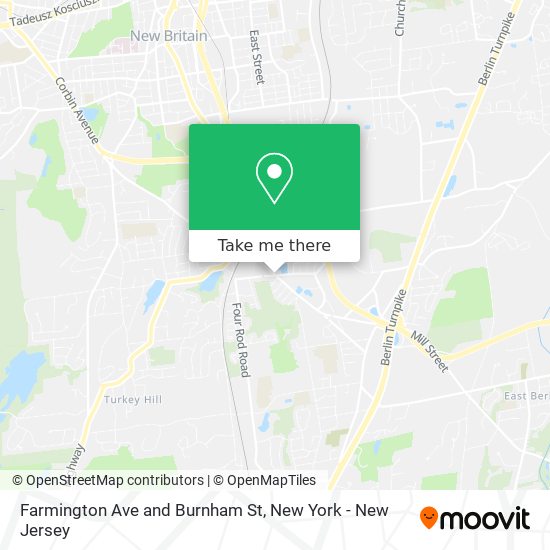 Farmington Ave and Burnham St map