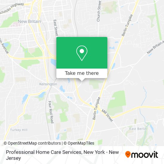 Professional Home Care Services map
