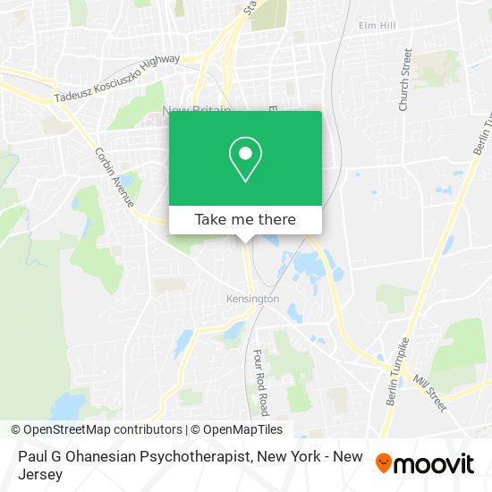 Paul G Ohanesian Psychotherapist map