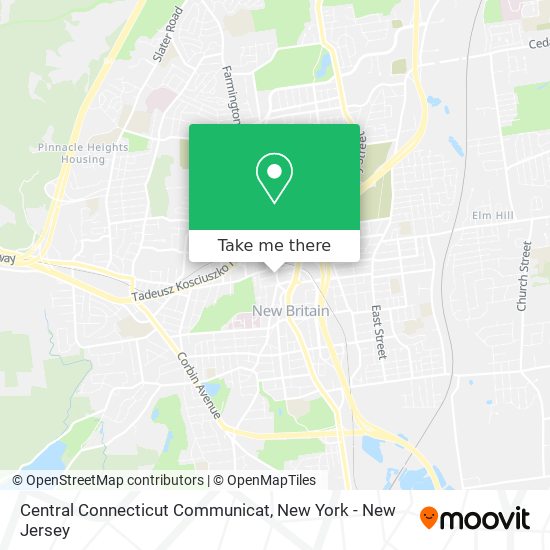 Central Connecticut Communicat map