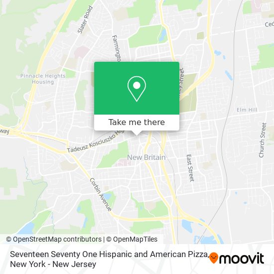 Seventeen Seventy One Hispanic and American Pizza map