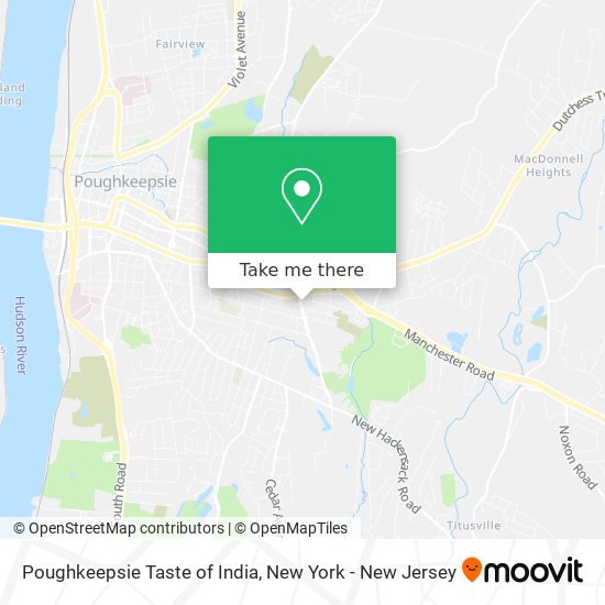 Poughkeepsie Taste of India map