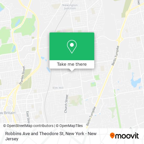 Robbins Ave and Theodore St map