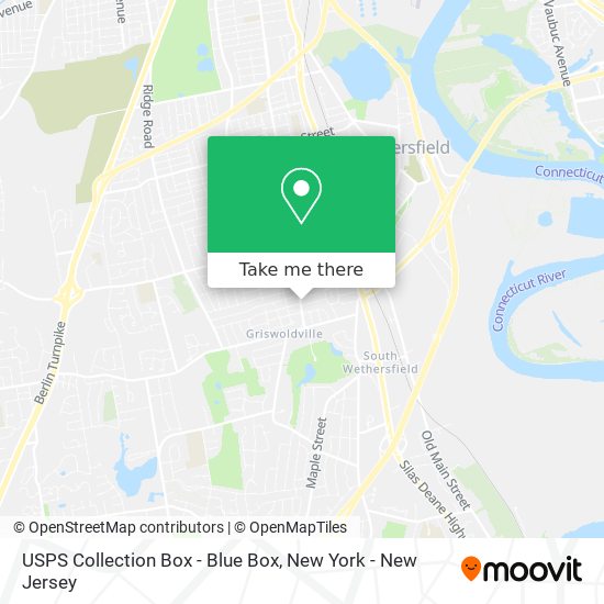 USPS Collection Box - Blue Box map