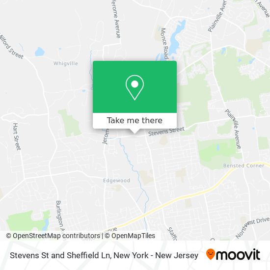 Stevens St and Sheffield Ln map